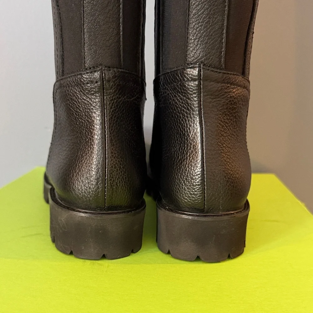 Black Leather Knee-High Boots Size 39 Pascucci 972 T Made in Italy Extra light